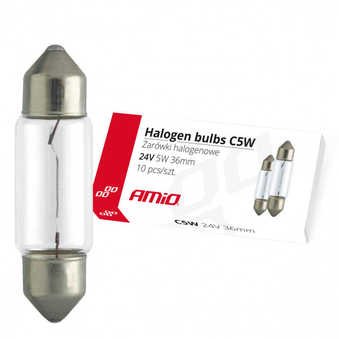 Halogeenlampen C5W Soffitten 36mm 24V 10st