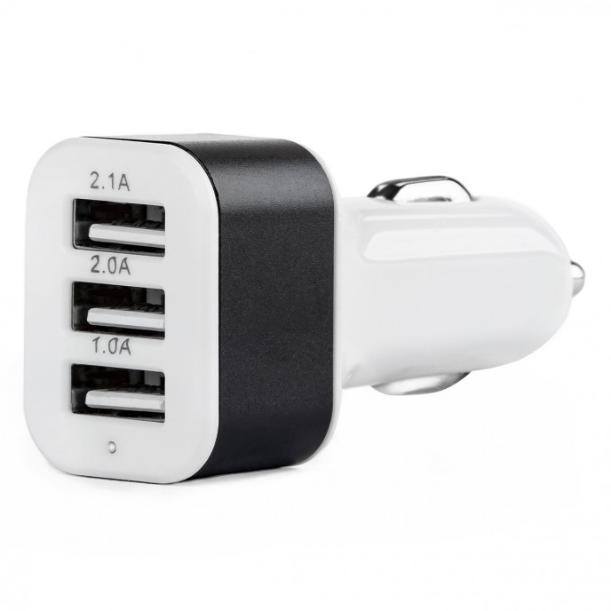 Telefoon oplader 3xUSB wit PCH-03