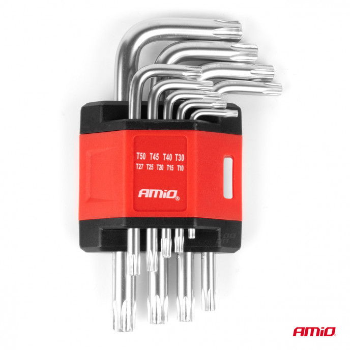 Torx sleutels CRV 9st AMIO-01040