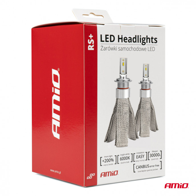 LED-koplampen RS+-serie HB3 9005 50W AMIO-01087