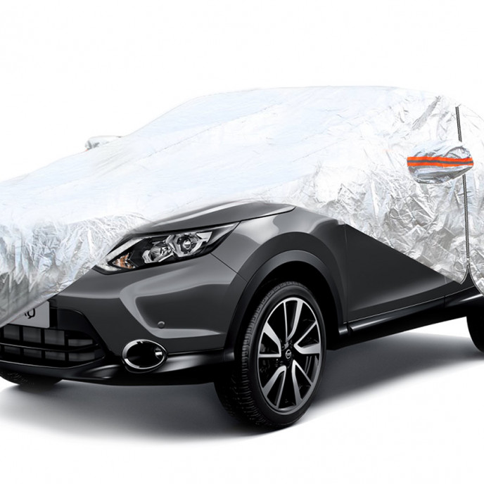 Autohoes met ritssluiting, reflecterend, 120gr + katoen, Zilver, maat: SUV/VAN L