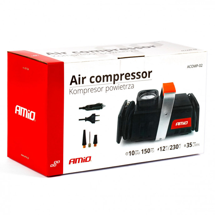 Auto Luchtcompressor 12V/230V Acomp-02