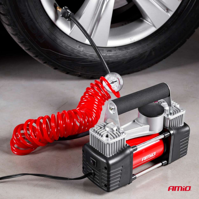 Auto Luchtcompressor 2cilinder 12V HQ Acomp-04