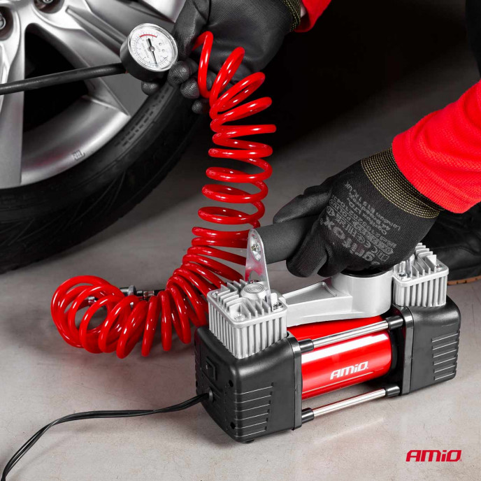 Auto Luchtcompressor 2cilinder 12V HQ Acomp-04