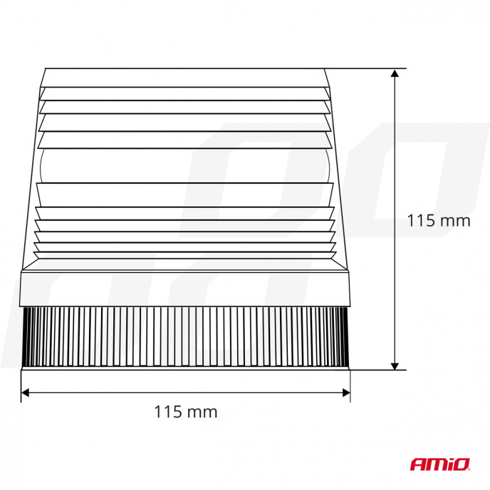 Stroboscoop LED lamp 12V AMIO-01276