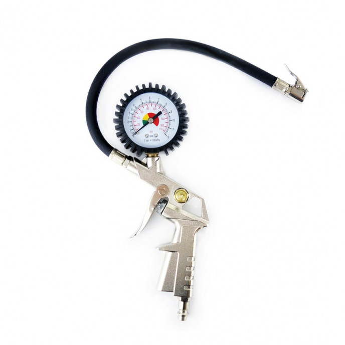 Luchtcompressorpistool met manometer