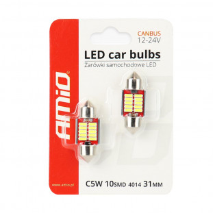 LED CANBUS 4014 10SMD Festoon C5W C10W C3W 31mm Wit 12V/24V