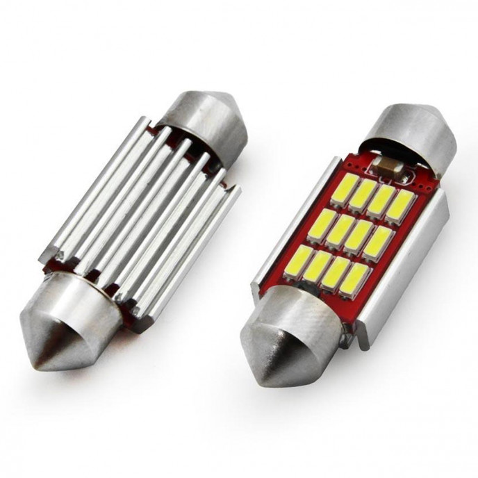 LED CANBUS 4014 12SMD Festoon C5W C10W C3W 36mm Wit 12V/24V