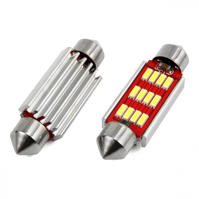 LED CANBUS 4014 12SMD Festoon C5W C10W C3W 41mm Wit 12V/24V