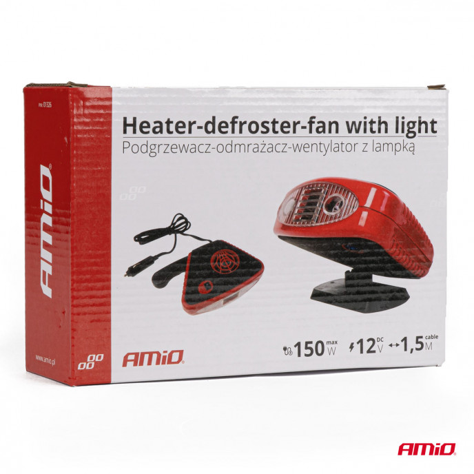 Verwarming-ontdooier-ventilator met licht 12V