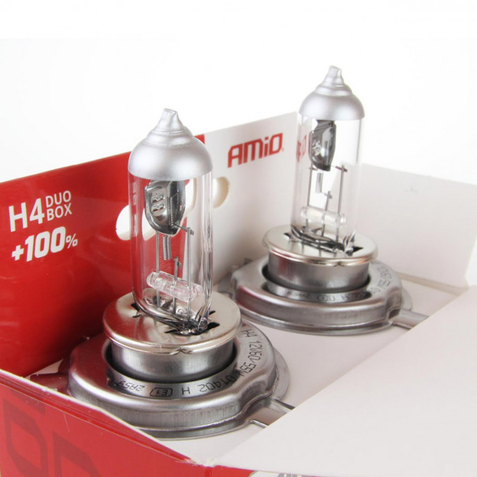 Halogeenlampen H4 12V 60/55W LumiTec ZILVER +100% DUO