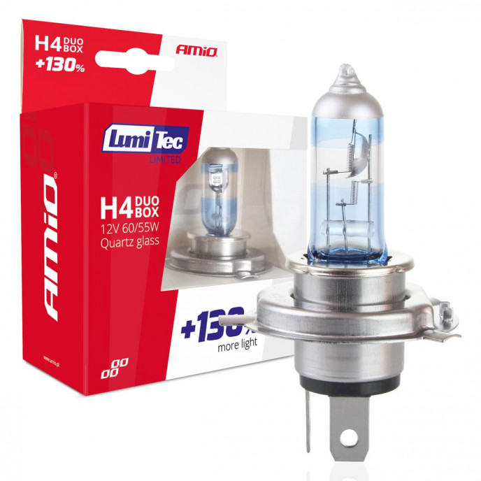 Halogeenlampen H4 12V 60/55W LumiTec LIMITED +130% DUO