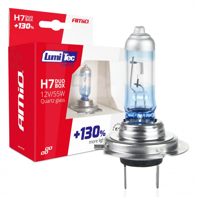 Halogeenlampen H7 12V 55W LumiTec LIMITED +130% DUO