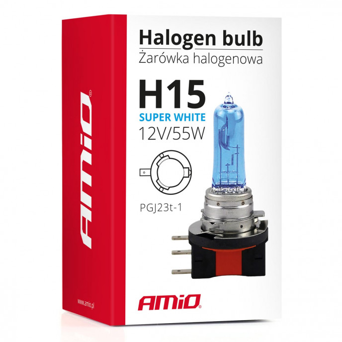 Halogeenlamp H15 12V 55W Super Wit