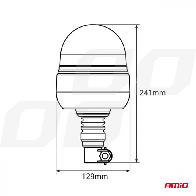 LED Waarschuwingslamp 39 LED flex R65 R10 12V 24V WAR09P AMIO-01501