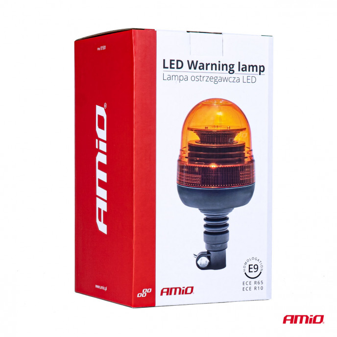 LED Waarschuwingslamp 39 LED flex R65 R10 12V 24V WAR09P AMIO-01501