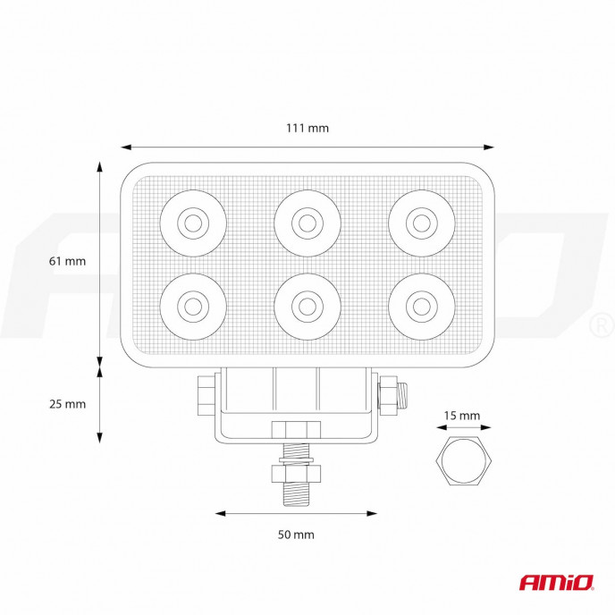 Werklamp AWL02 6 LED FLAT 9-60V