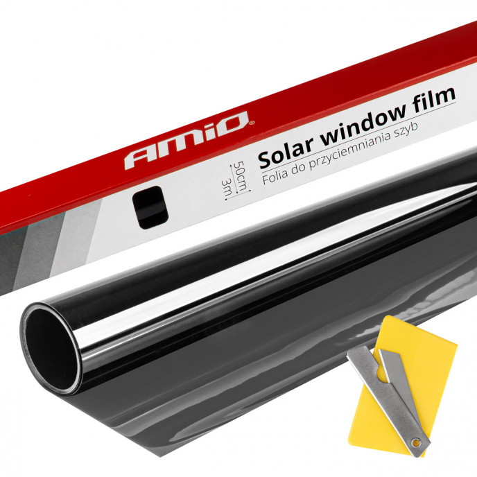Solar Raamfolie Zwart 0,5x3m (30%) AMiO-01651