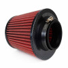 Car Air Conical Filter rood/carbon, universeel, 3 montageadapters AMIO-01713