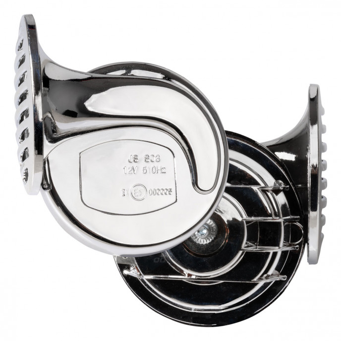 Chroom Claxon 12V 2 stuks CHR-01