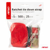 Bevestigingsband met ratel 500kg 25mm 5m BELT-02