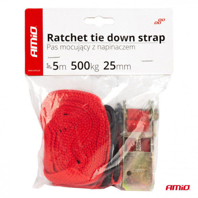 Bevestigingsband met ratel 500kg 25mm 5m BELT-02
