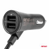 Telefoonoplader voor-achter met verlengsnoer 4 USB