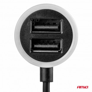Telefoon oplader 12/24V Micro C + 2x USB 2.4A PCH PRO-3