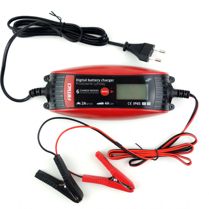 AMiO Batterij digitale lader 6V/12V - 2A/4A - DVL DBC-4A