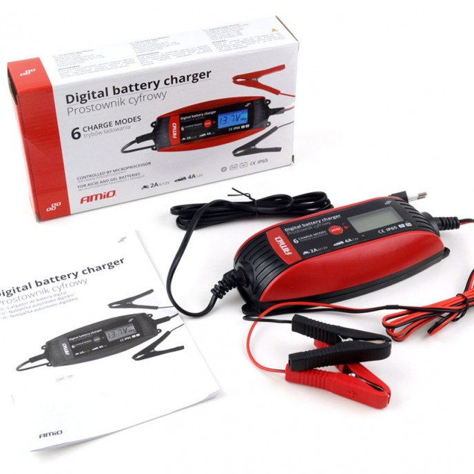 AMiO Batterij digitale lader 6V/12V - 2A/4A - DVL DBC-4A