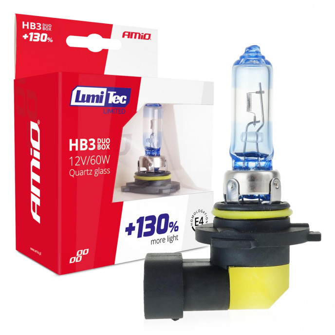 Halogeenlampen HB3 12V 60W LumiTec LIMITED +130% DUO