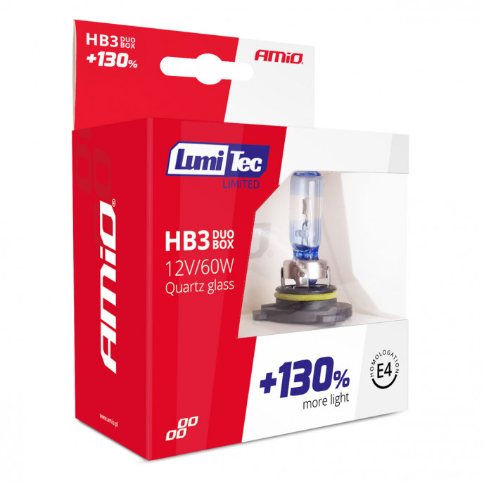 Halogeenlampen HB3 12V 60W LumiTec LIMITED +130% DUO