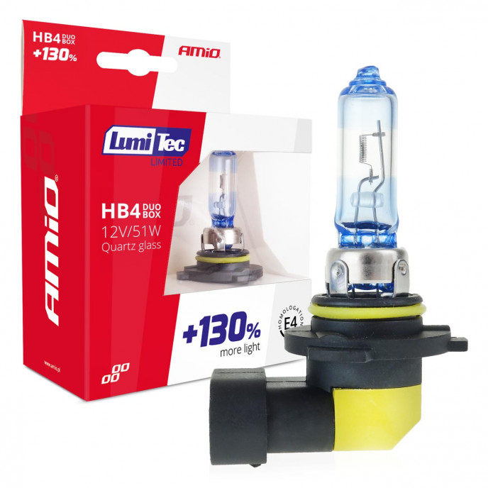 Zarówki halogenowe HB4 12V 51W LumiTec LIMITED +130% DUO