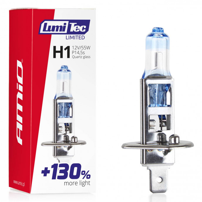Halogeenlamp H1 12V 55W LumiTec LIMITED +130%