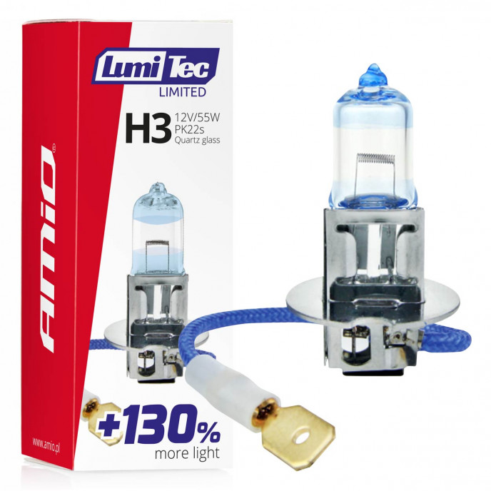Halogeenlamp H3 12V 55W LumiTec LIMITED +130%