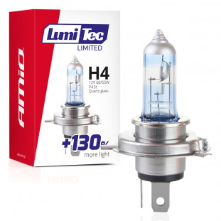 Halogeenlamp H4 12V 60/55W LumiTec LIMITED +130%