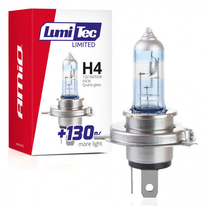 Halogeenlamp H4 12V 60/55W LumiTec LIMITED +130%