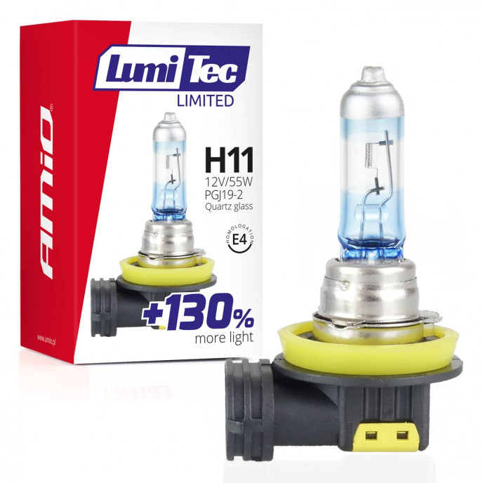 Halogeenlamp H11 12V 55W LumiTec LIMITED +130%