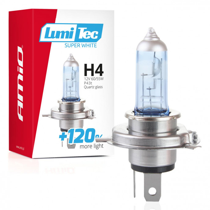 Halogeenlamp H4 12V 60/55W LumiTec Super White +120%