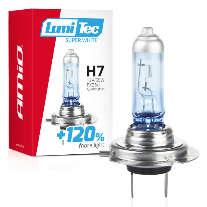 Halogeenlamp H7 12V 55W LumiTec Super White +120%