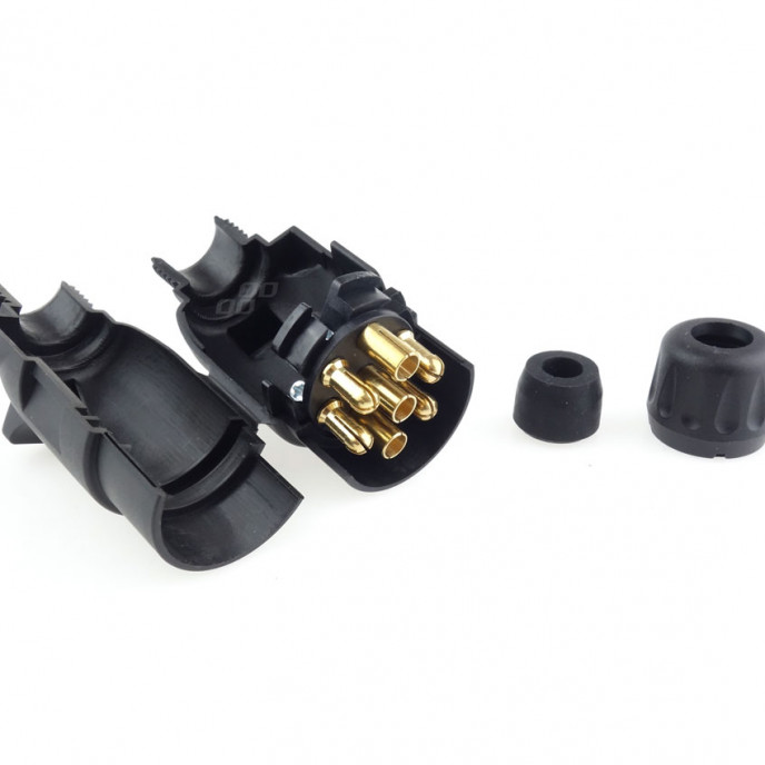Aanhanger plug 7 polig met moer