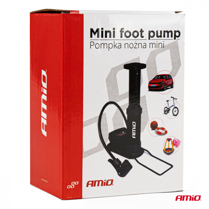 Hogedruk Mini voetpomp met manometer PU03