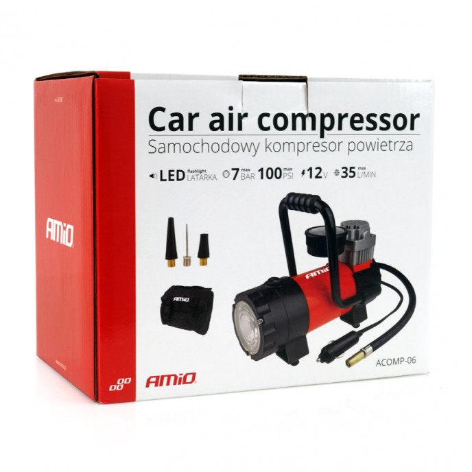 Auto Luchtcompressor 12V HQ LED ACOMP-06