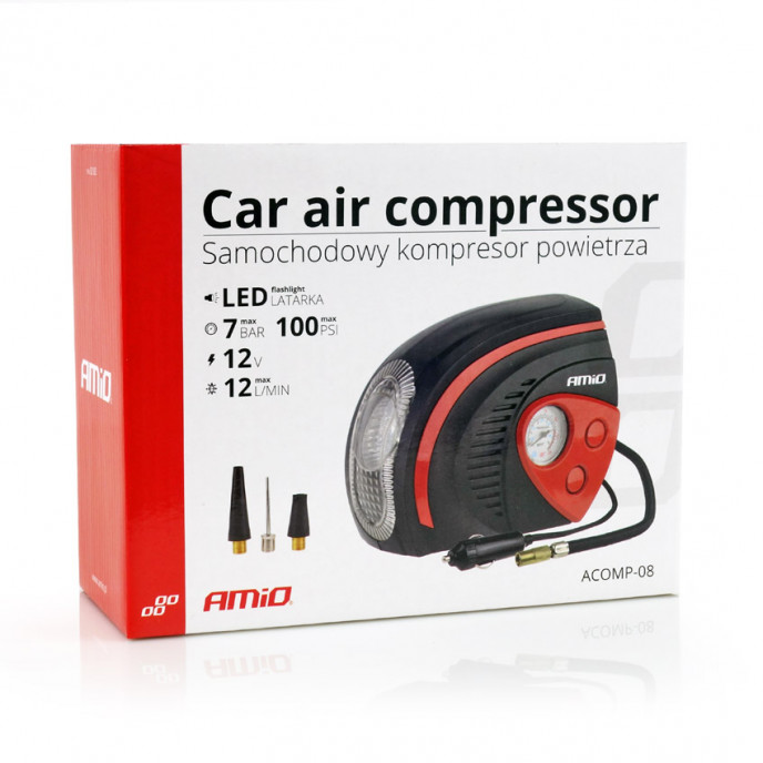 Auto Luchtcompressor 12V LED ACOMP-08