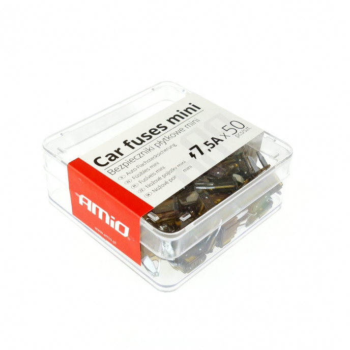 Auto mes zekeringen mini box 50 stuks 7,5A