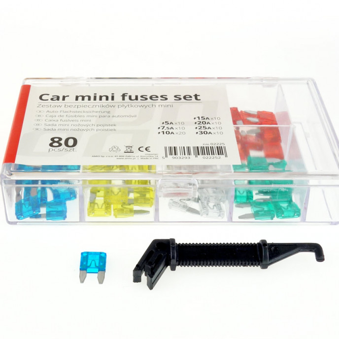 Auto mes zekeringen mini assortiment  80 stuks MIX