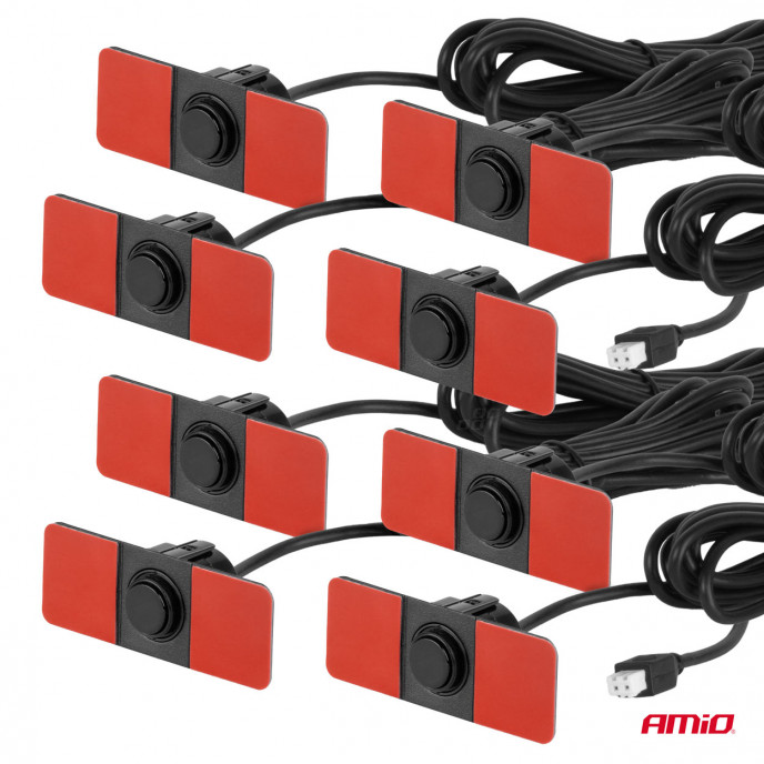 Parkeersensor Buzzer 8 sensoren zwart binnenmontage 16,5 mm