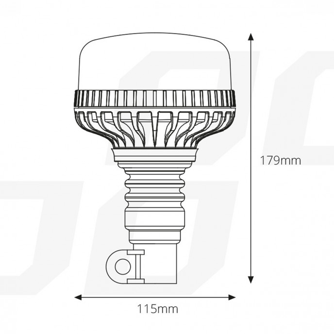 LED Waarschuwingslamp 36 LED flex R65 R10 12V 24V W03p AMIO-02293