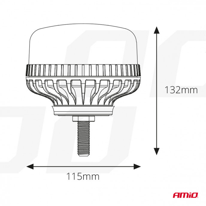 Waarschuwingslamp 36 LED schroef R65 R10 12V 24V W03sb AMIO-02294