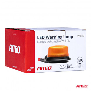 LED Waarschuwingslamp W03M magnetisch R65 R10 36LED 12/24V IP56 AMIO-02295